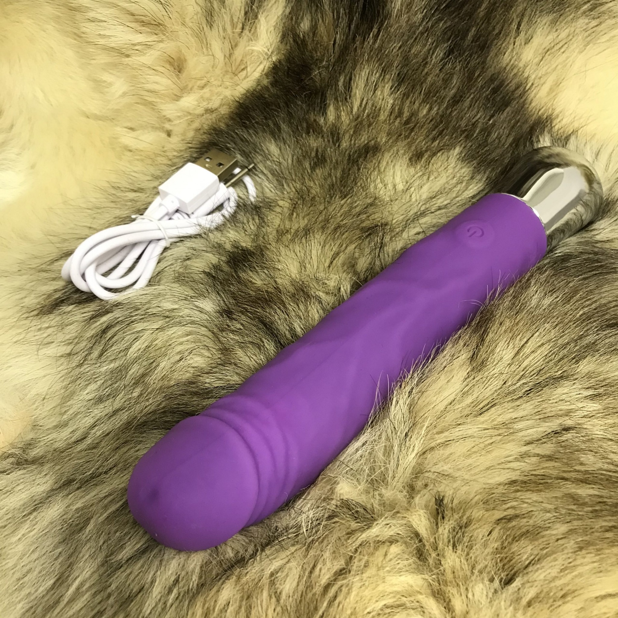 genopladelig smooth dildo penis formet